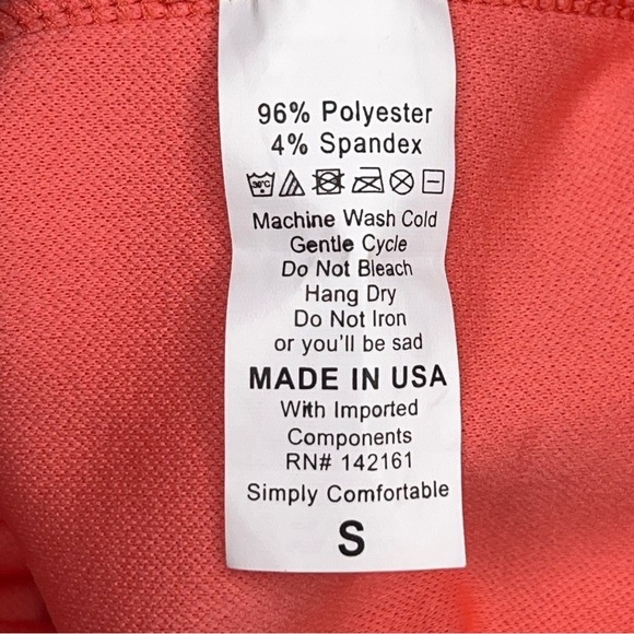 NEW Small LuLaRoe Amelia Dress Neon Coral Mint Green Short Sleeve Stretch Aline - Picture 14 of 16